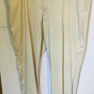 Nike Golf Dri-FIT Tour Performance Pants Khaki Beige 40x32 Flat Front TG EG